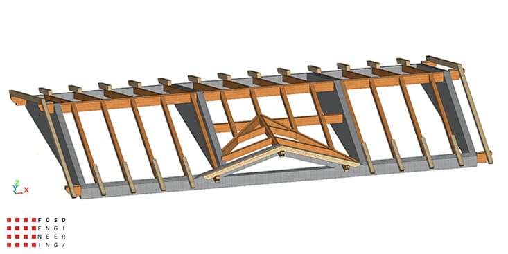 Fosd Engeneering Ingegneria Legno Calcolo Strutturale Progettazione Progetti 2014 Tetto in legno Jesi (3)