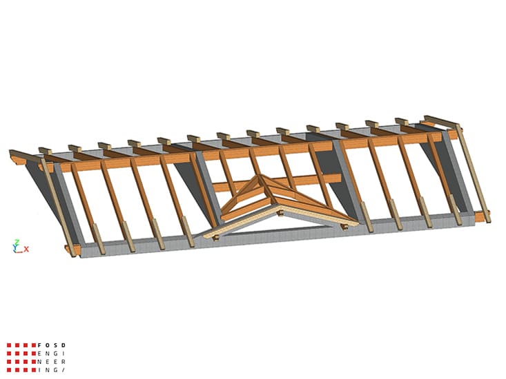 Fosd Engeneering Ingegneria Legno Calcolo Strutturale Progettazione Progetti 2014 Tetto in legno Jesi (4)